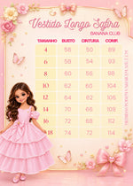 Vestido Banana Club Longo Safira Rosa Chiclete