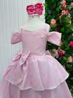 Vestido Banana Club Longo Safira Rosa Bebe