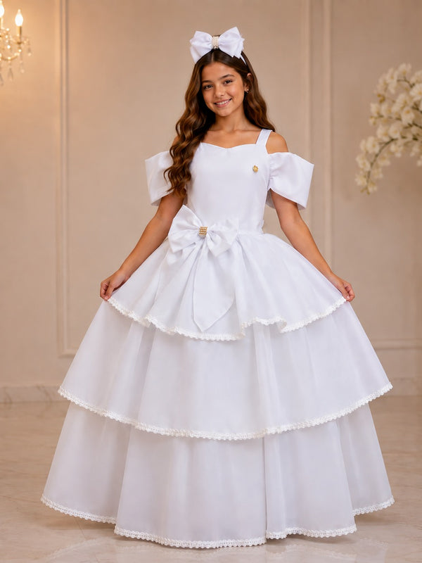 Vestido Banana Club Longo Safira Branco
