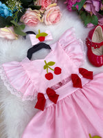 Romper/Vestido Princesa Belli Cerejinha - Cereja