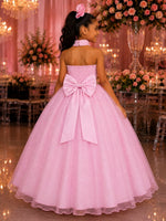 Vestido Banana Club Longo Âmbar Rosa bebe