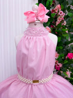 Vestido Banana Club Longo Âmbar Rosa bebe