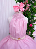 Vestido Banana Club Longo Âmbar Rosa bebe