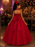 Vestido Banana Club Longo Âmbar Vermelho
