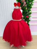 Vestido Banana Club Longo Âmbar Vermelho