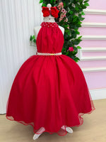 Vestido Banana Club Longo Âmbar Vermelho