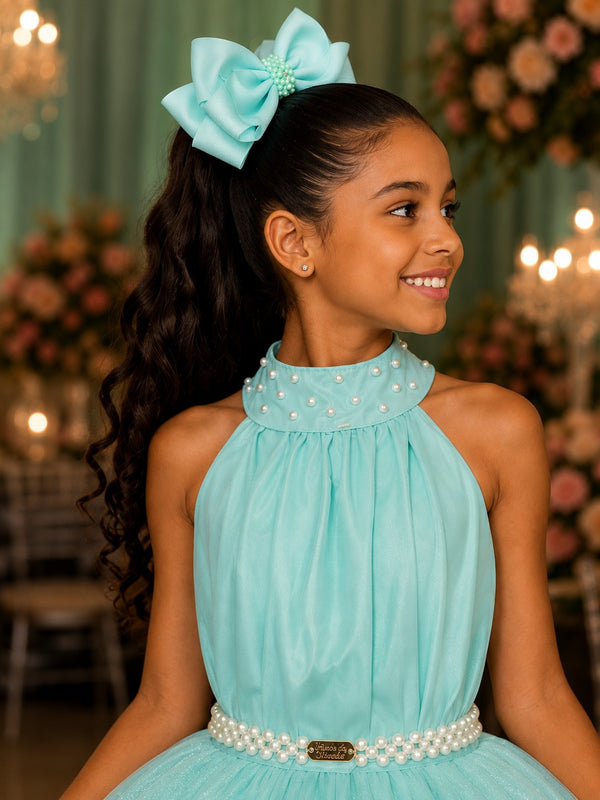 Vestido Banana Club Longo Âmbar Verde Menta