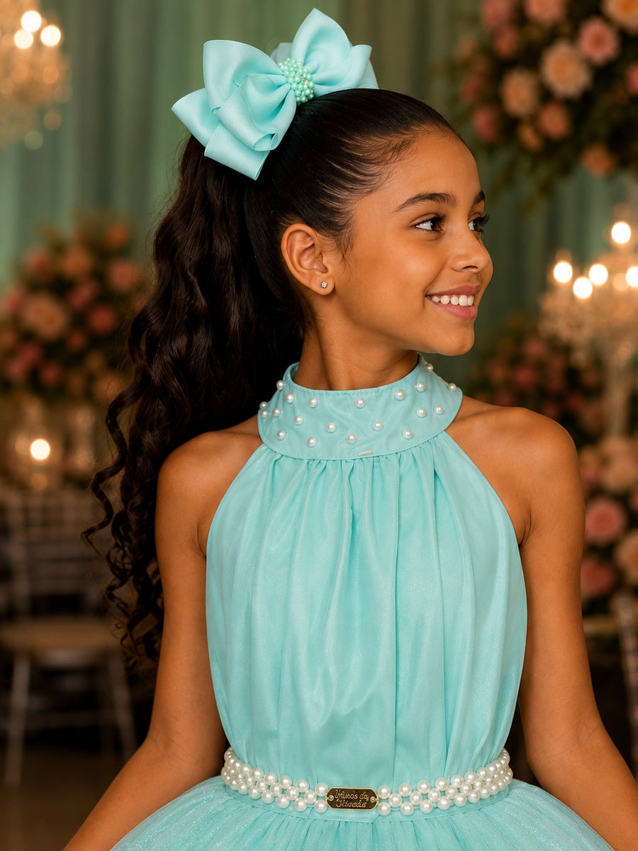 Vestido Banana Club Longo Âmbar Verde Menta
