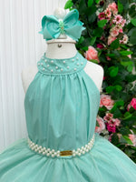 Vestido Banana Club Longo Âmbar Verde Menta