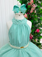 Vestido Banana Club Longo Âmbar Verde Menta