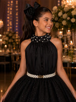 Vestido Banana Club Longo Âmbar Preto