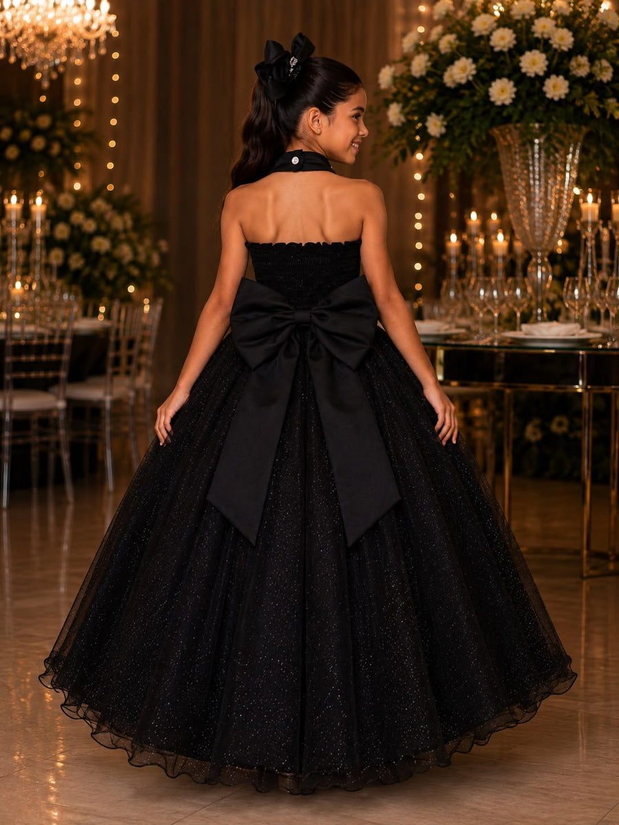 Vestido Banana Club Longo Âmbar Preto