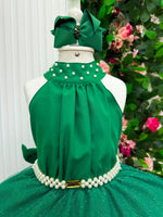 Vestido Banana Club Longo Âmbar Verde Bandeira