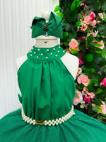 Vestido Banana Club Longo Âmbar Verde Bandeira