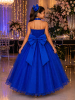 Vestido Banana Club Longo Âmbar Azul Royal