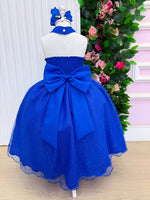 Vestido Banana Club Longo Âmbar Azul Royal