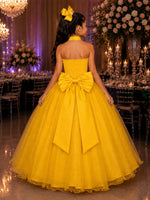 Vestido Banana Club Longo Âmbar Amarelo