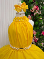 Vestido Banana Club Longo Âmbar Amarelo