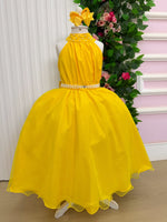 Vestido Banana Club Longo Âmbar Amarelo