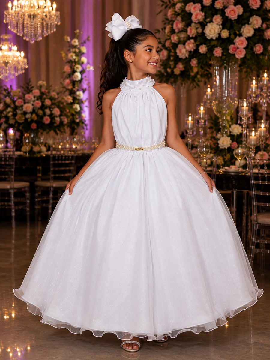 Vestido Banana Club Longo Âmbar Branco