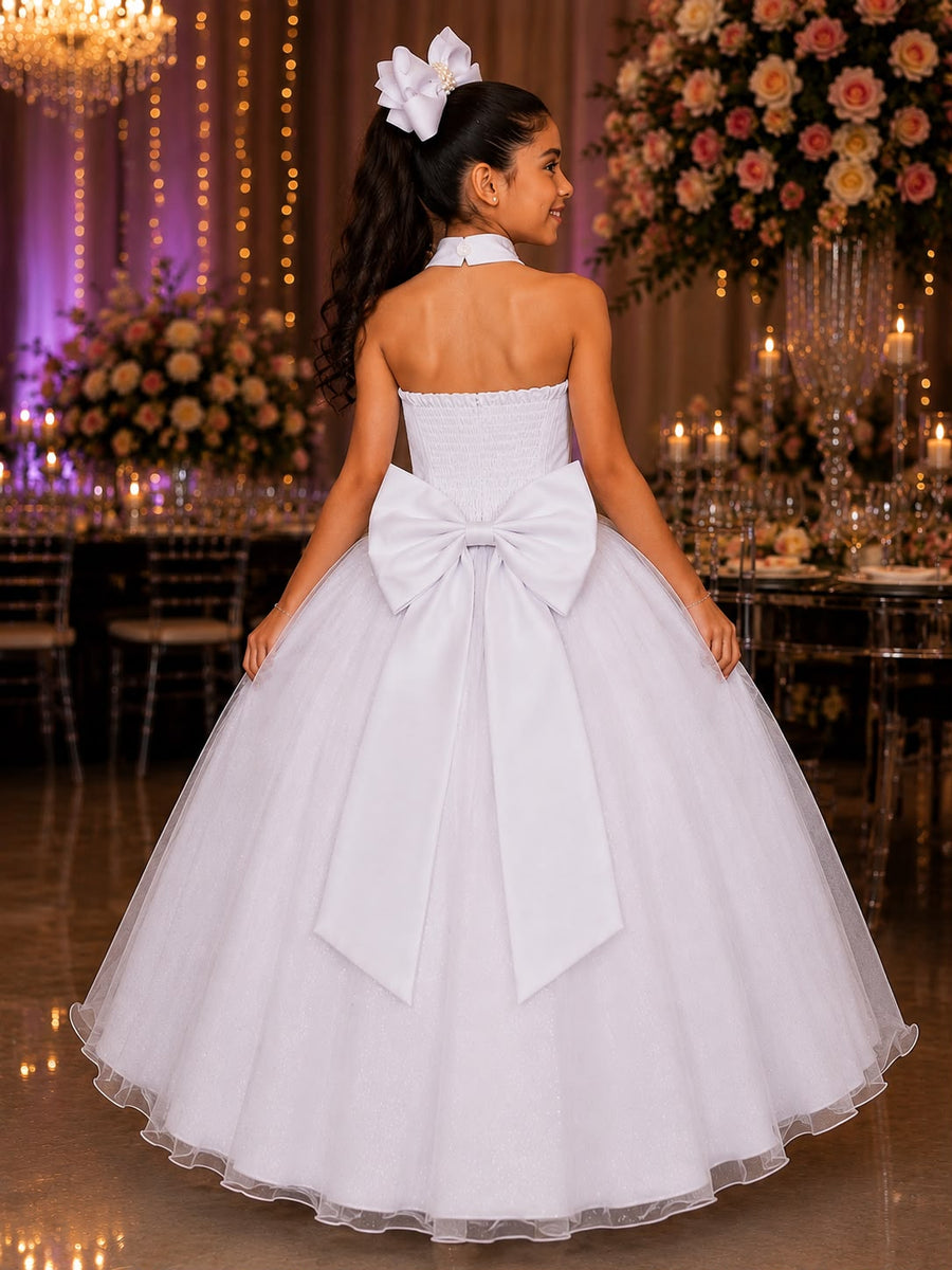 Vestido Banana Club Longo Âmbar Branco