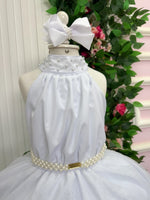 Vestido Banana Club Longo Âmbar Branco