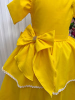 Vestido Banana Club Longo Safira Amarelo