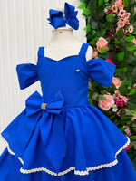 Vestido Banana Club Longo Safira Azul Royal