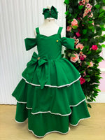 Vestido Banana Club Longo Safira Verde Bandeira