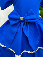 Vestido Banana Club Longo Safira Azul Royal