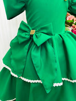 Vestido Banana Club Longo Safira Verde Bandeira