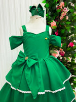 Vestido Banana Club Longo Safira Verde Bandeira