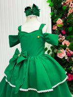 Vestido Banana Club Longo Safira Verde Bandeira