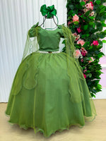 Vestido Banana Club Longo Diamante Verde Militar