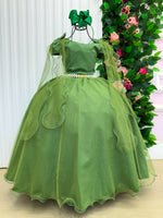 Vestido Banana Club Longo Diamante Verde Militar