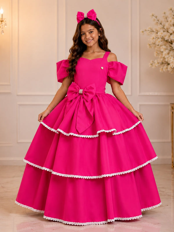 Vestido Banana Club Longo Safira Pink