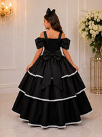 Vestido Banana Club Longo Safira Preto