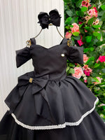 Vestido Banana Club Longo Safira Preto