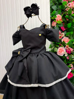 Vestido Banana Club Longo Safira Preto