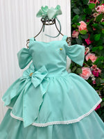 Vestido Banana Club Longo Safira Verde Menta