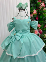 Vestido Banana Club Longo Safira Verde Menta