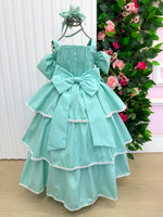 Vestido Banana Club Longo Safira Verde Menta
