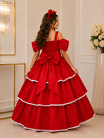 Vestido Banana Club Longo Safira Vermelho