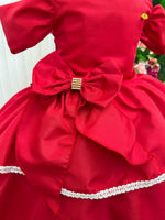 Vestido Banana Club Longo Safira Vermelho