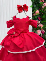 Vestido Banana Club Longo Safira Vermelho