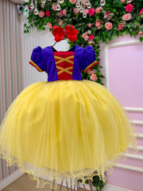 Vestido Menina Bonita Tematico Princesa Maça