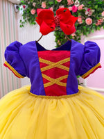 Vestido Menina Bonita Tematico Princesa Maça