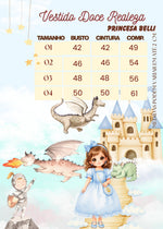 Fantasia Princesa Belli Doce Realeza - Mundo Encantado Azul