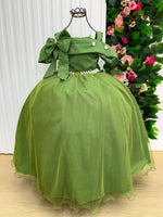 Vestido Banana Club Longo Doce Elegancia Verde Militar