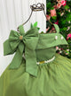 Vestido Banana Club Longo Doce Elegancia Verde Militar
